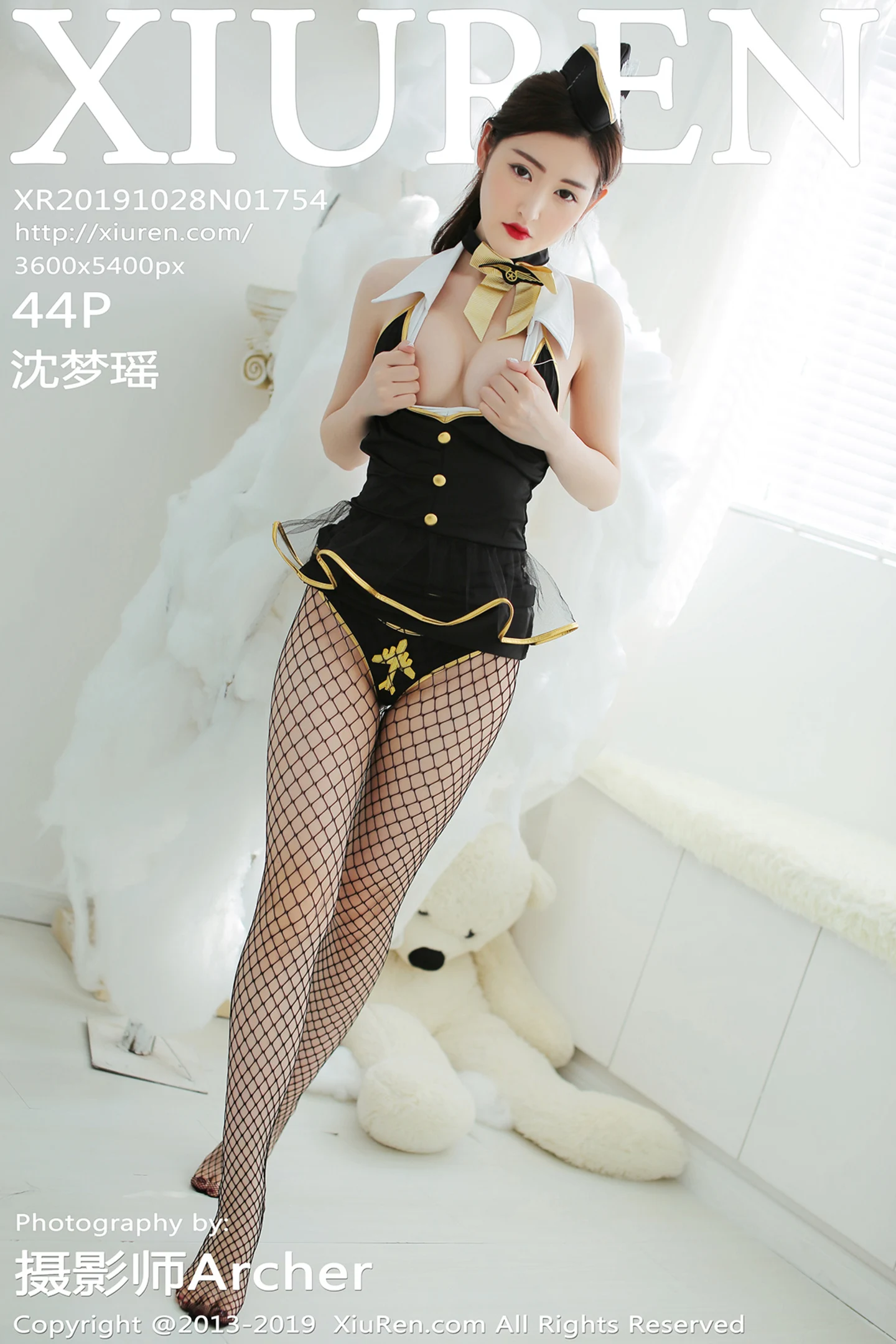 [XiuRen秀人网]No.1754_嫩模沈梦瑶私房黑丝渔网情趣内衣秀豪乳翘臀极致诱惑写真44P-秀人网 - XiuRen.Pro
